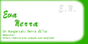 eva merra business card